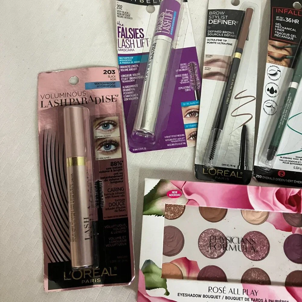 Lot of 10 Drugstore Makeup Items L'oréal Foundation Maybelline Covergirl New